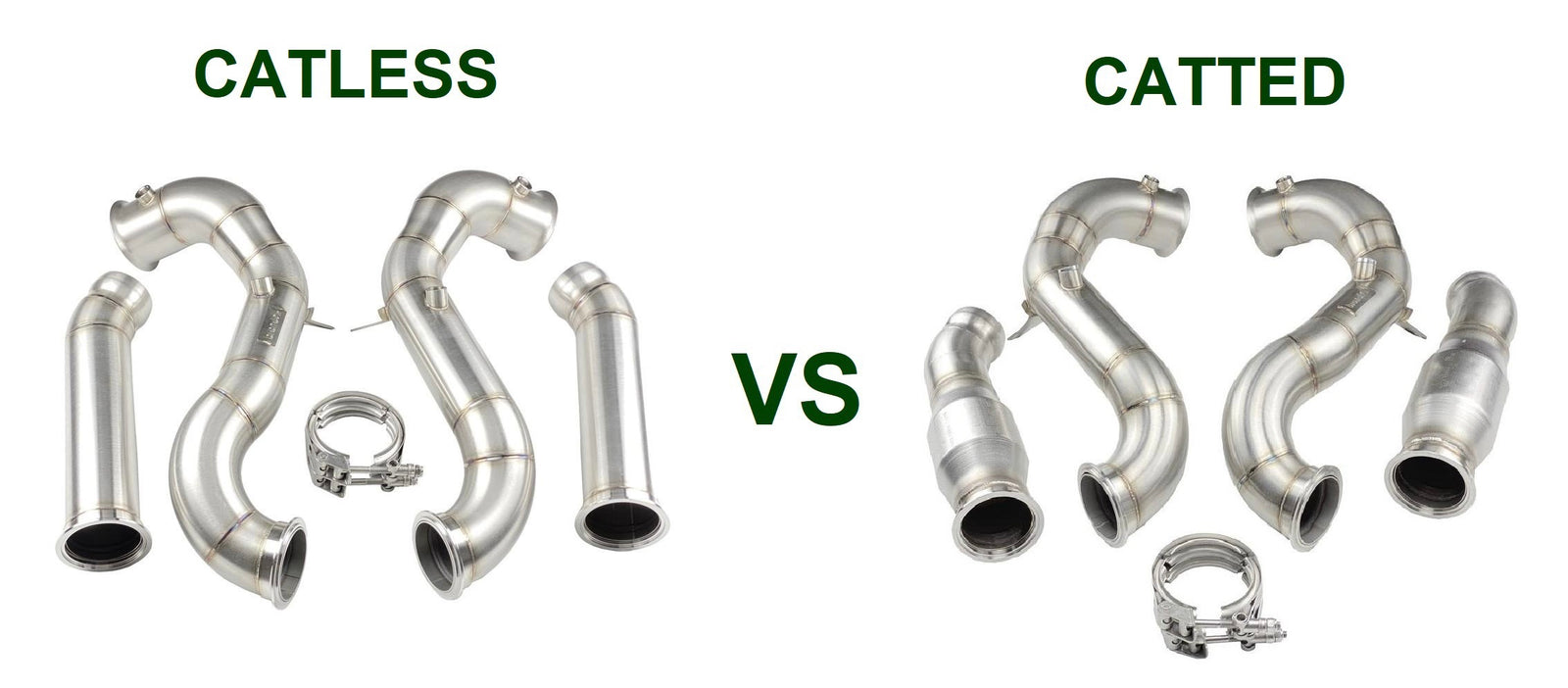 catless vs catted downpipes