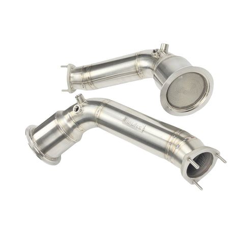audi rs6 c8 catted downpipes brondex