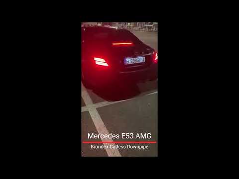 mercedes e53 downpipe exhaust sound