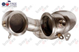 BMW M5 F10 downpipes with 200 cell ports catalytic converters