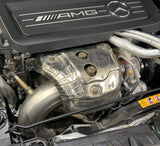 a45 w176 amg catted downpipe instalation